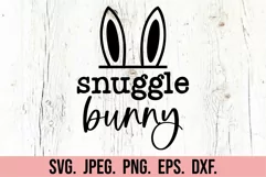 Snuggle Bunny SVG - Happy Easter Bunny PNG Cute Easter Baby Product Image 5