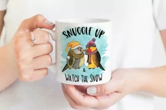 Snuggle Up and Watch The Snow | Chickadee Birds Sublimation Product Image 2