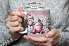 Snowman Snuggle Up 11 &amp; 15 oz Mug Sublimation Design Product Image 3