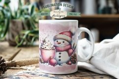 Snowman Snuggle Up 11 &amp; 15 oz Mug Sublimation Design Product Image 4