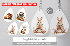 Earring Snuggly Fall Critters Product Image 1