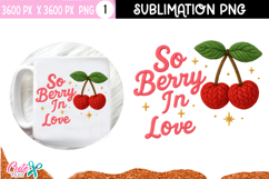 cherry Crochet valentine Sublimation Design