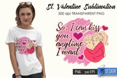 st Valentines Day Sublimation, Love Quotes Sublimation PNG Product Image 13