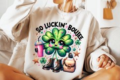 St Patrick&#039;s Day So Luckin&#039; Boujee, Lucky Day PNG, Shamrock Product Image 2