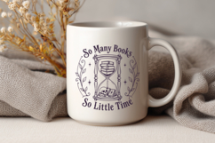 So Many Books So Little Time SVG, Gothic Hourglass Book PNG Product Image 3