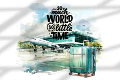 travel, airport, airplane, luggage, suitcase, vacation, tourism, journey, adventure, flight, travel concept, watercolor illustration, digital art, memories, tumbler, sublimation, sea, vacation, beach, palm, ocean, summer, money, rest, 