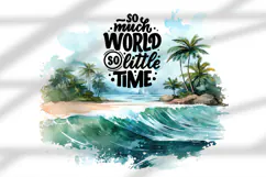beach, tropical island, ocean, sea, palm trees, tropical paradise, vacation, travel, tourism, summer, tropical beach, exotic destination, island, waves, resort, watercolor illustration, digital art