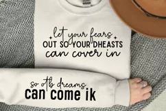 Let Your Fears Out Sleeve SVG, Motivational SVG Design Product Image 3