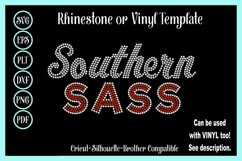 Southern Sass Rhinestone or Vinyl SVG Shirt Template - Sassy Product Image 1