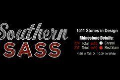 Southern Sass Rhinestone or Vinyl SVG Shirt Template - Sassy Product Image 2