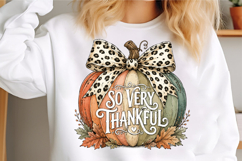 So Very Thankful PNG, Thanksgiving Pumpkin Sublimation Desig Product Image 3