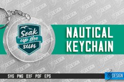 Nautical Keychain Design | Round Keychain Design | Summer Product Image 1