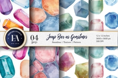 Cute Soap Bars Resembling Precious Crystals Digital Paper Product Image 1