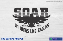 Soar on Wings Like Eagles, Isaiah 40 31 Svg Png Design Product Image 4