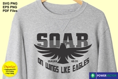 Soar on Wings Like Eagles, Isaiah 40 31 Svg Png Design Product Image 3