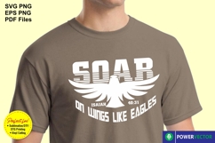 Soar on Wings Like Eagles, Isaiah 40 31 Svg Png Design Product Image 2