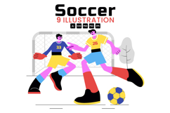 9 Soccer Sports Vector Illustration Product Image 1
