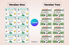 Canva Soccer Award Certificate Template Bundle Product Image 3