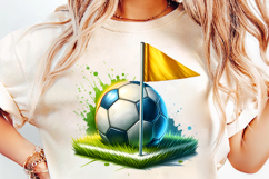 soccer ball corner flag, soccer event graphic, team design, football splash, field marker, watercolor soccer, vibrant sports, colorful splash, soccer clipart, sports sublimation, splash art png, football watercolor, soccer ball graphic, paint splash socce