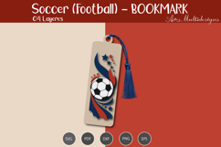 Soccer Bookmark / Football Bookmark SVG Product Image 2
