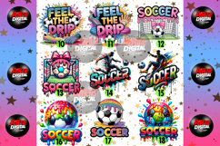Soccer Ice Cream Drip PNG Product Image 3