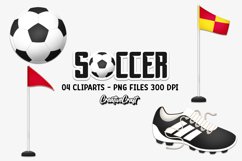 Sport Soccer Clipart, soccer player graphic, illustrations Product Image 1