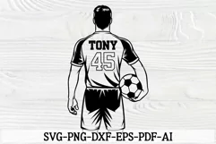 Custom Soccer Player SVG | Soccer Name | Male Soccer Svg Png Product Image 2