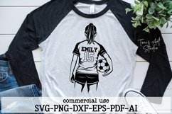 Custom Female Soccer Player | Soccer Name SVG Cut Files Product Image 3