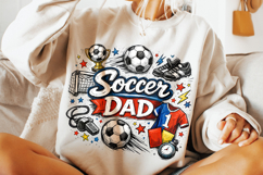 Soccer Dad PNG, Retro Game Day Soccer PNG, Father's Day PNG Product Image 3