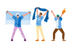 passion soccer fan man vector Product Image 1