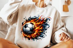 Soccer Ball Fire PNG, Soccer Sublimation, Soccer Mom PNG Product Image 1