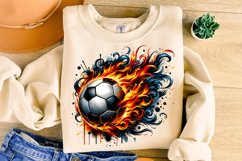 Soccer Ball Fire PNG, Soccer Sublimation, Soccer Mom PNG Product Image 2