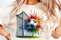 Soccer Goal PNG, Explosion Clipart, Splash Art PNG, Sublimation Design, Sports Graphics, Goal Celebration, Digital Download, T-Shirt Design, Cricut Silhouette, Soccer Splash