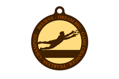 Motivational Soccer Goal Keeper Ornament SVG Laser Cut Product Image 2