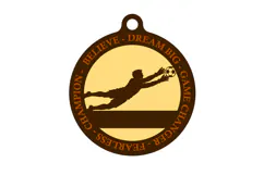 Motivational Soccer Goal Keeper Ornament SVG Laser Cut Product Image 2