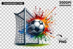 Soccer Goal PNG, Explosion Clipart, Splash Art PNG, Sublimation Design, Sports Graphics, Goal Celebration, Digital Download, T-Shirt Design, Cricut Silhouette, Soccer Splash