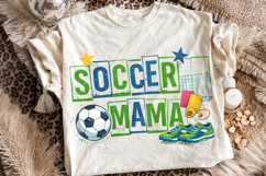 Retro Soccer Mama PNG, Soccer PNG Sublimation, Soccer Ball Product Image 1