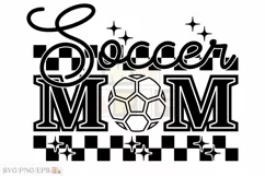 Soccer Mom SVG Sport Mama Distressed SVG T-shirt Design Product Image 2