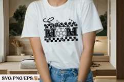 Soccer Mom SVG Sport Mama Distressed SVG T-shirt Design Product Image 1