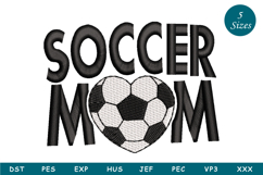 Soccer Mom Machine Embroidery Design Product Image 1