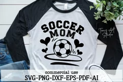 Soccer Mom SVG | Soccer Ball Cut File | Soccer Heart SVG Product Image 4