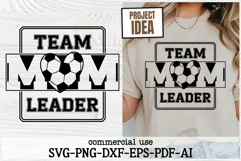 Team Mom Leader SVG | Soccer Heart SVG, Soccer Ball Cut File Product Image 2