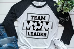 Team Mom Leader SVG | Soccer Heart SVG, Soccer Ball Cut File Product Image 1