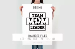 Team Mom Leader SVG | Soccer Heart SVG, Soccer Ball Cut File Product Image 4