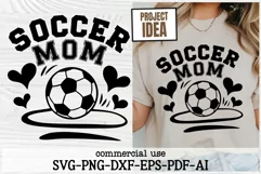 Soccer Mom SVG | Soccer Ball Cut File | Soccer Heart SVG Product Image 1
