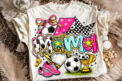Soccer Mama PNG Sublimation Design, Soccer Clipart, Sports Product Image 1