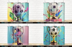 3D Soccer Trophy Tumbler Wrap Bundle Product Image 4