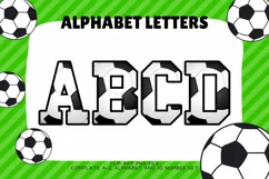 Football Alphabet Soccer Varsity Sport Letters Sublimation Product Image 1