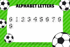 Football Alphabet Soccer Varsity Sport Letters Sublimation Product Image 3