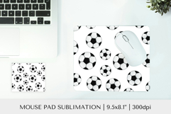 Soccer balls pad sublimation design. Sports mousepad 05 Product Image 1